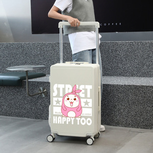 Waiji Rabbit Plus <b>Cute</b> Q <b>Bear</b> 20-Inch Lightweight Carry-On Suitcase With Swivel Wheels Unisex Leisure Travel Luggage - Product Image 1