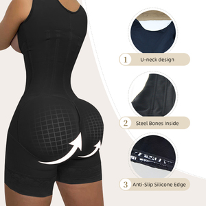<span class=keywords><strong>Body</strong></span> gainant pour femme à fermeture éclair frontale, Fajas Colombianas BBL, Vêtement de modelage haute compression avec baleines en acier, pour les étapes 2/<span class=keywords><strong>3</strong></span> - Product Image 4