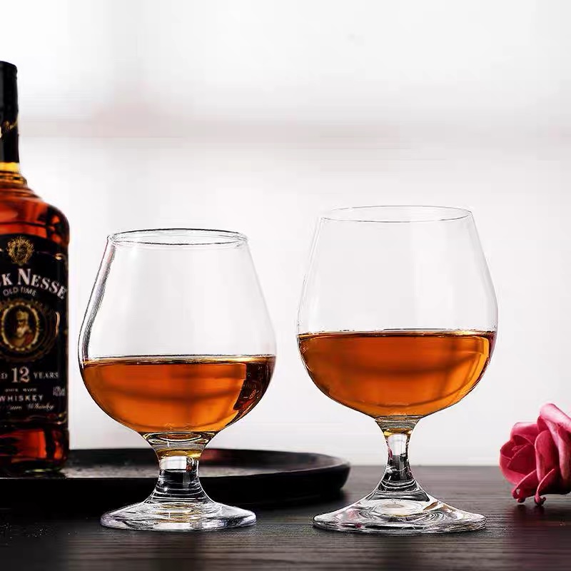 Luxury lead-free crystal wine glass for brandy glass whisky