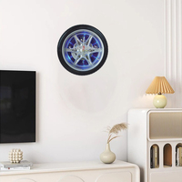Horloge murale décorative de bureau de conception de forme de pneu de capteur de lumière moderne Reloj De Pared