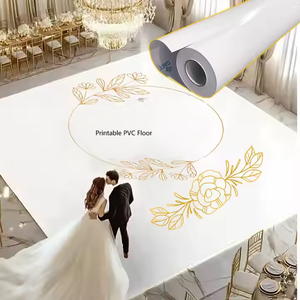 Vente en gros de revêtement de sol en vinyle PVC amovible <span class=keywords><strong>blanc</strong></span> pour mariage Surface brillante piste de <span class=keywords><strong>danse</strong></span> Matériau d'affiche - Product Image 2