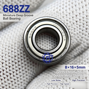 Roulement <span class=keywords><strong>à</strong></span> billes miniature <span class=keywords><strong>à</strong></span> gorge profonde 688ZZ 8x16x5mm, faible bruit, en acier chromé GCr15, pour moteur de <span class=keywords><strong>voiture</strong></span> RC et broche de petite taille - Product Image 2