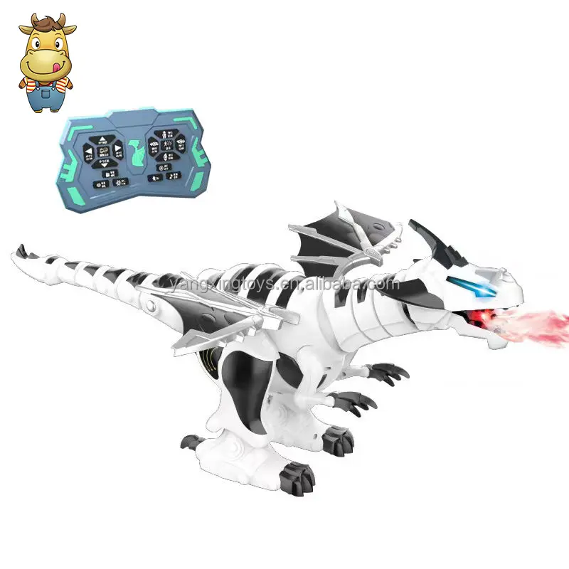Controle remoto Dragão Toy com luzes Spray Music Programming Electric RC Walking Dinosaur Interactive Animal Toys Set