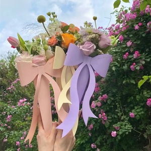 Vente en gros de boîtes à fleurs fraîches haut de gamme, avec nœud, pour la Saint-Valentin, la fête des mères, emballage en papier laminé - Product Image 4