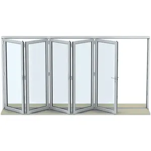 Kit de fabrication en aluminium pour Patio ou balcon, Porte pliable en verre, produit chinoise, 10 pièces