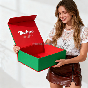 Hộp Các Tông Logo Tùy Chỉnh Bao Bì Nhãn In Hộp Quà Gấp Màu Đen Sang Trọng Lớn Hộp Nam Châm Cho Quần Áo - Product Image 1