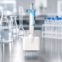 Hippete – Embouts de micropipette manuels en plastique à 16 canaux avec volume réglable, pour usage en laboratoire