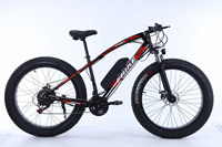 Vélo de montagne électrique à pneus larges 26*4.0, batterie au lithium 36V, moteur à moyeu arrière, frein à disque, 350W, sans balais, double suspension, 21 vitesses