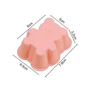 Creative Silicone baking mold DIY cute bear animal shape jelly mousse baking set muffin chocolate making suppliers