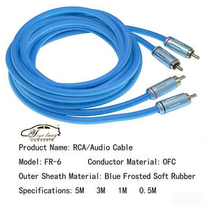 Cable RCA Estéreo <span class=keywords><strong>HIFI</strong></span> Personalizable al por Mayor <span class=keywords><strong>de</strong></span> Fábrica, Cable <span class=keywords><strong>de</strong></span> Audio <span class=keywords><strong>de</strong></span> Alto Rendimiento 2RCA a 2RCA para Amplificador 0.5M 1M 2M 3M 5M - Product Image 4