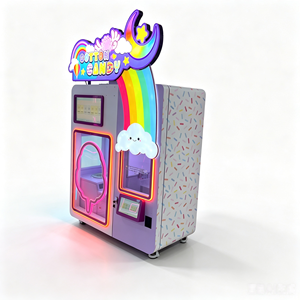 Máquina Popular para Hacer Algodón de Azúcar con Luces Decorativas Coloridas, Equipo Inteligente de Venta de Algodón de Azúcar <span class=keywords><strong>sin</strong></span> Supervisión para Interiores - Product Image 6