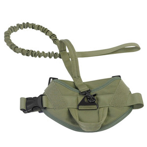 Chaleco táctico para perros, nailon 1000d, repelente al agua, correa para el pecho para deportes al aire libre, suministros de entrenamiento para mascotas, verde militar - Product Image 2