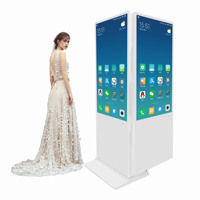 Machine de publicité verticale à double écran portable, écran tactile 4K, affichage double face ultra-clair
