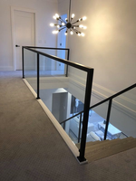 Luxseal Garde-corps en verre Offre Spéciale Design moderne Canal en U en aluminium pour balcon terrasse Rampes de balcon en verre Rampe d'escalier en verre