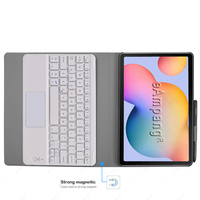 Untuk Samsung Galaxy Tab S6 Lite 10.4 untuk Samsung SM-P610 P615 PU Kulit Ramping Casing Keyboard Ajaib