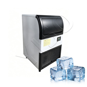 Machine à glaçons YISO à production rapide en 3 minutes, 100 kg/24h, intégrée, avec stockage de 40 kg, refroidissement par air et eau, 220V, en acier inoxydable - Product Image 1