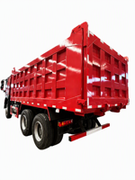 Truk HOWO 371 Merah Euro 2 Diesel 6x4 Baru dengan Mesin Weichai Setir Kiri