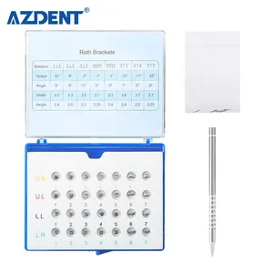 AZDENT-Supports dentaires orthodontiques auto-ligaturants avec tube buccal, crochet Roth 3-4-5