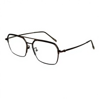 Gafas Ópticas Clásicas de Moda, Montura Metálica, Diseño Cuadrado, Monturas de Gafas Ópticas para Hombre y Mujer