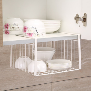 LEC Kitchen Cabinet Organizer 2 Tier <b>Wire</b> <b>Rack</b> Storage <b>Shelf</b> For Dishware And Utensils - Product Image 1