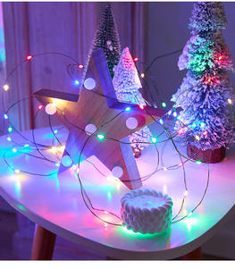 Nouvelles lumières de Noël pour arbre de Noël, fil de cuivre LED vert foncé, télécommande, petites guirlandes lumineuses colorées, décoratives, IP65 - Product Image 5