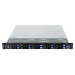 Kustom rak 1U casing Server 10 Hdd bys Hot Swap Nas penyimpanan Chassis Server mendukung standar Mini Itx Motherboard