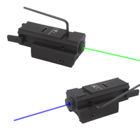 Visée laser rouge verte bleue rechargeable par USB 11 mm 20 mm, visée laser tactique de chasse USB