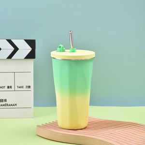 Vaso Térmico de Acero Inoxidable con Pajita de Diamante, Gran Capacidad, Aislamiento, Ecológico, para Camping, Verano, Coche, Café - Product Image 3