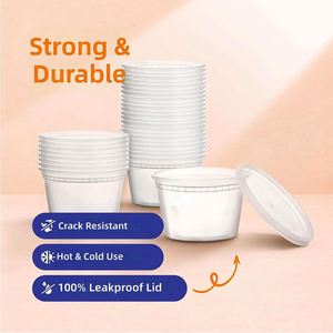 Contenedores Deli de 16 oz, 1000 Unidades, Tapas Herméticas Resistentes a Fugas, Aptos para Microondas y Congelador, para Preparación de Comidas y Comida para Llevar en Restaurantes - Product Image 3