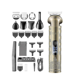 ชุดอุปกรณ์ดูแลขนสำหรับผู้ชาย VGR V-110 8 in 1 รุ่นมืออาชีพ V-106 เครื่องโกนหนวดไฟฟ้า เครื่องเล็มขนจมูกและเครา ปัตตาเลี่ยนตัดผม - Product Image 4