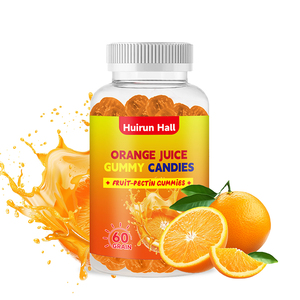 Bonbons gommeux à la pectine de jus d'orange mandarine personnalisable 60 grains par <span class=keywords><strong>bouteille</strong></span> Emballage au poids saveur forme OEM - Product Image 1