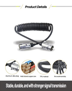Câble d'extension de camion de <span class=keywords><strong>remorque</strong></span> à <span class=keywords><strong>7</strong></span> <span class=keywords><strong>broches</strong></span> mâle à femelle <span class=keywords><strong>prise</strong></span> de courant - Product Image 6
