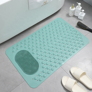 Fashion Eco Friendly Silicone Anti Slip Floor <b>Mat</b> Massage <b>Waterproof</b> Bathroom Floor <b>Mat</b> With Suction Cups - Product Image 2