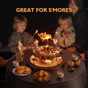 Moderno Braciere da Tavolo in Acciaio per Alcol, Caminetto a <span class=keywords><strong>Bioetanolo</strong></span> da Tavolo, Design Fai-da-Te per Patio e Giardino, per S'Mores - Product Image 4