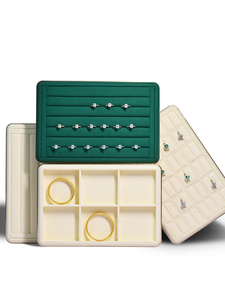 Plateau d'affichage de bijoux de luxe de bateau rapide cadre en métal plateau pendentif anneau affichage plateau de bijoux détachable - Product Image 2