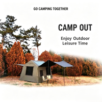Tente gonflable extra-large 12 places, deux chambres séparées, pour camping familial en plein air, portable, imperméable, tissu Oxford 420D, voyage
