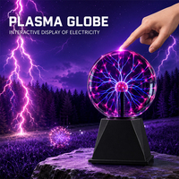 Boule de plasma sphérique premium pour usage intérieur sécurisé, lampe à plasma statique lumineuse, service personnalisé, pour exposition scientifique en musée
