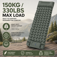 Matelas pneumatique gonflable d'extérieur intégré avec pompe à pied, motif miettes de pain, 8 cm d'épaisseur, en matériau Chunyafang, extra-large et large