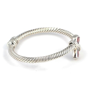 Bracelet pour homme en argent sterling 925, forme de larme, grenat torsadé, fermoir à ressort, fait à la main, bijoux turcs - Product Image 3