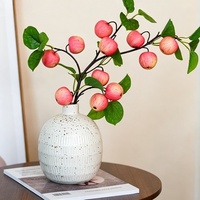 Branches d'Apple Artificielles, Faux Tronc de Fruit avec Feuilles Vertes, Plante Artificielle pour Décoration Maison, Fête, Mariage
