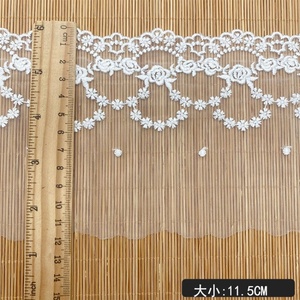 Accesorios de ropa de encaje de organza Rosa bordada Ropa para niños Encaje bordado con solución de agua - Product Image 1