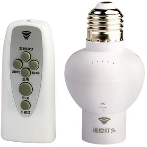 E27 ที่วางหลอดไฟแบบสกรู 220V รีโมทคอนโทรลไร้สาย ซ็อกเก็ตหลอดไฟ พลาสติกสำหรับใช้ภายในอาคาร สะดวก - Product Image 2