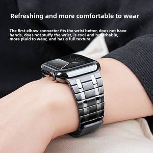 Factory Wholesale Streamlined Stainless Steel Watch <b>Strap</b> for Apple Watch Ultra 2 1 49 45 44 42mm Magnetic Design Watch Band - Product Image 4