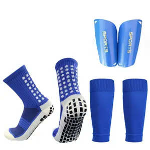 Futebol Shin Guard Mangas com Almofadas Anti-Slip Meias Protective Gear Popular