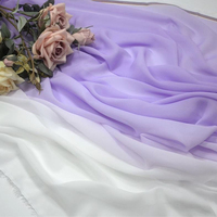 Tissu en mousseline de soie dégradé arc-en-ciel, tissu léger et doux pour toile de fond de mariage, robe, séance photo, décoration DIY
