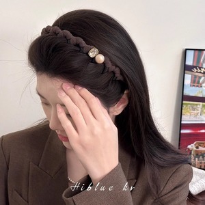 High skull top toothed fabric wavy headband women wash <b>face</b> hairpin non-slip headdress high sense of light luxury 2026 new style - Product Image 5