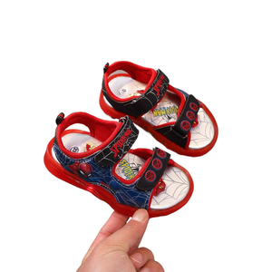 Rouge Spider-man garçons éclairage <span class=keywords><strong>sandales</strong></span> 2024 nouveau dessin animé mode enfants chaussures d'été bébé garçon sport sandale - Product Image 1