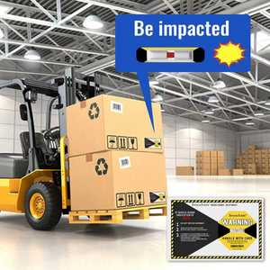 Etiqueta de Choque Indicadora de Impacto Personalizada, Adesivos de Aviso de Choque em Cristal para Transporte de Computadores - Product Image 3