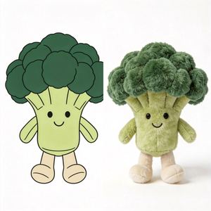 Peluche personnalisable en forme de brocoli, peluche verte de brocoli sur mesure, vente en gros de poupées en peluche de brocoli vert - Product Image 1
