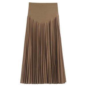 Ingrosso <span class=keywords><strong>gonna</strong></span> lunga incinta traspirante di alta qualità per le donne di maternità gonne a pieghe a vita alta aderenti invernali - Product Image 6